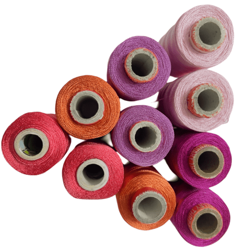 RiansCart Pink Shade Silk Thread Spools Combo-3
