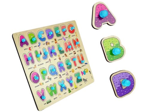 letter recognition wooden jigsaw puzzle