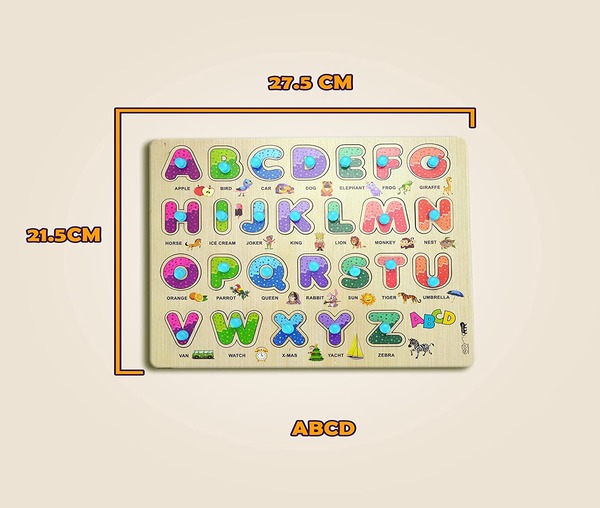 letter recognition wooden jigsaw puzzle