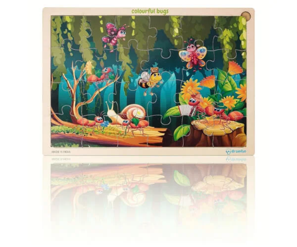 Colorful Bugs Wooden Jigsaw Puzzle_RC000138_1