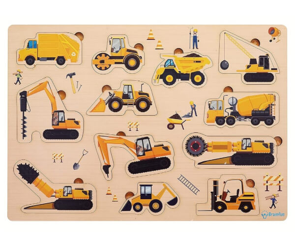 Construction Vehicles Wooden Jigsaw Puzzle_RC000149_1