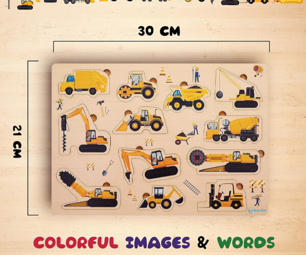 Construction Vehicles Wooden Jigsaw Puzzle_RC000149_3