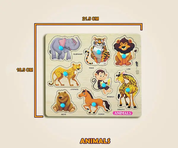 jungle animal wooden jigsaw puzzle