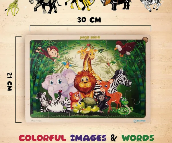 Jungle Animal Wooden Jigsaw Puzzle_RC000142_2