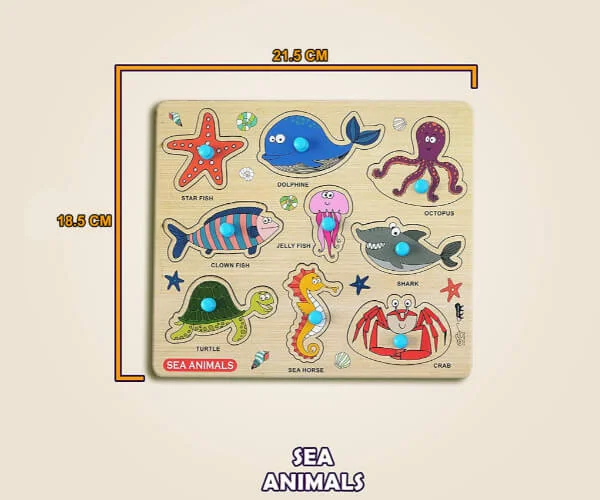 Sea Animals Wooden Jigsaw Puzzle_RC000131_2