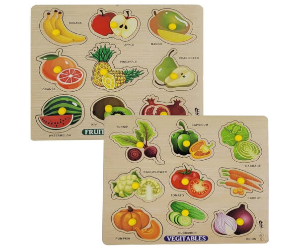 Fruits And Vegetables Wooden Jigsaw Puzzle Kit_RC000169_1