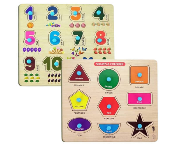 Numbers And Shapes Wooden Jigsaw Puzzle kit