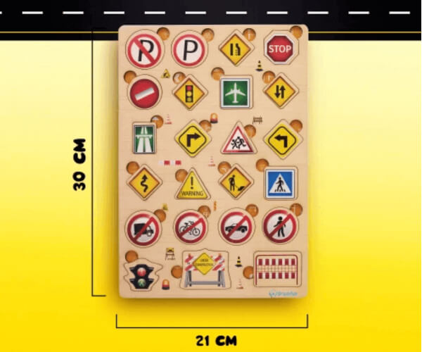 Traffic Sign Wooden Jigsaw Puzzle RC000181 2