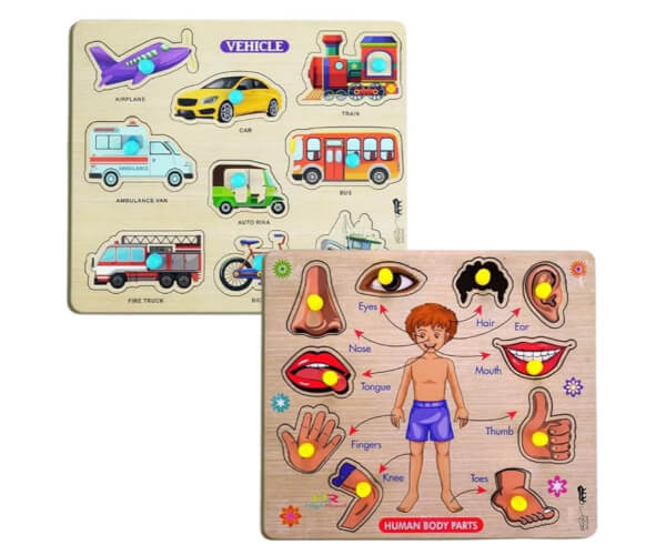 Vehicles And Body Parts Wooden Jigsaw Puzzle Kit_RC000173_1
