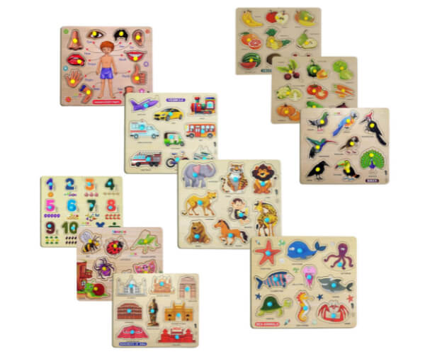 Wooden Jigsaw Puzzle Kit ( Pack Of 10)_RC000174_1
